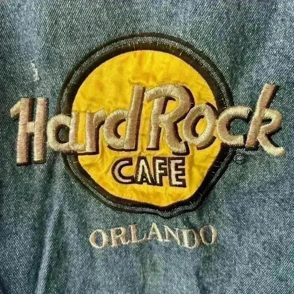 Vintage early 90’s, Hard Rock Cafe Orlando denim jacket, size Medium - Picture 5 of 5
